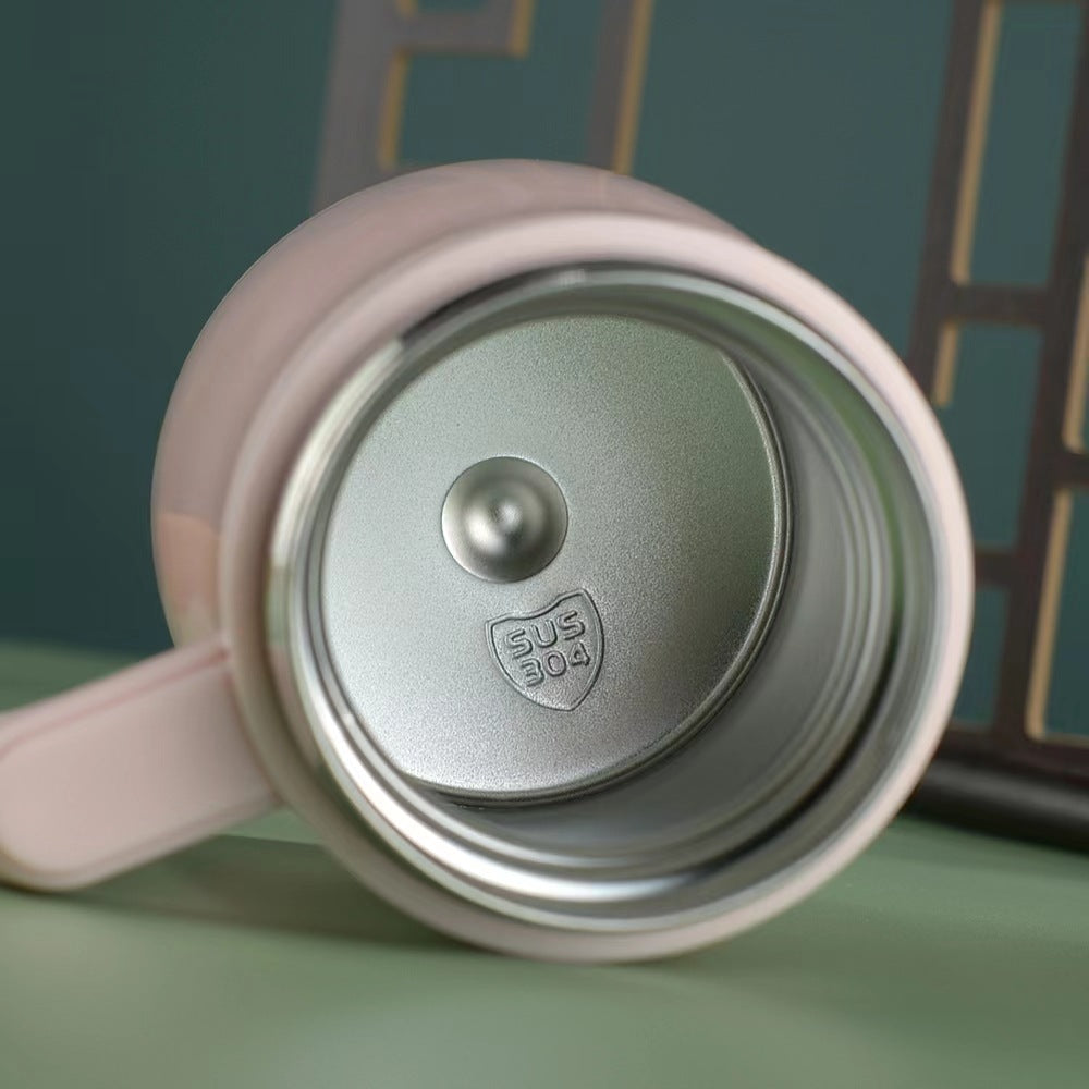 Foreign intelligent display temperature stainless steel insulation coffee cup tea separation office tea cup with handle
