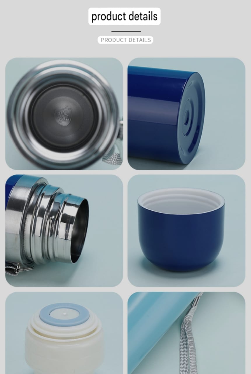 Bullet large capacity sports water bottle fashion 304 stainless steel thermos cup outdoor sports rope water Cup