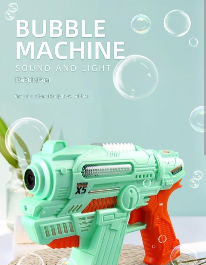 β¨ Colorful Bubble Machine Gun Toy with Sound & Light β Automatic Bubble Blaster for Kids π