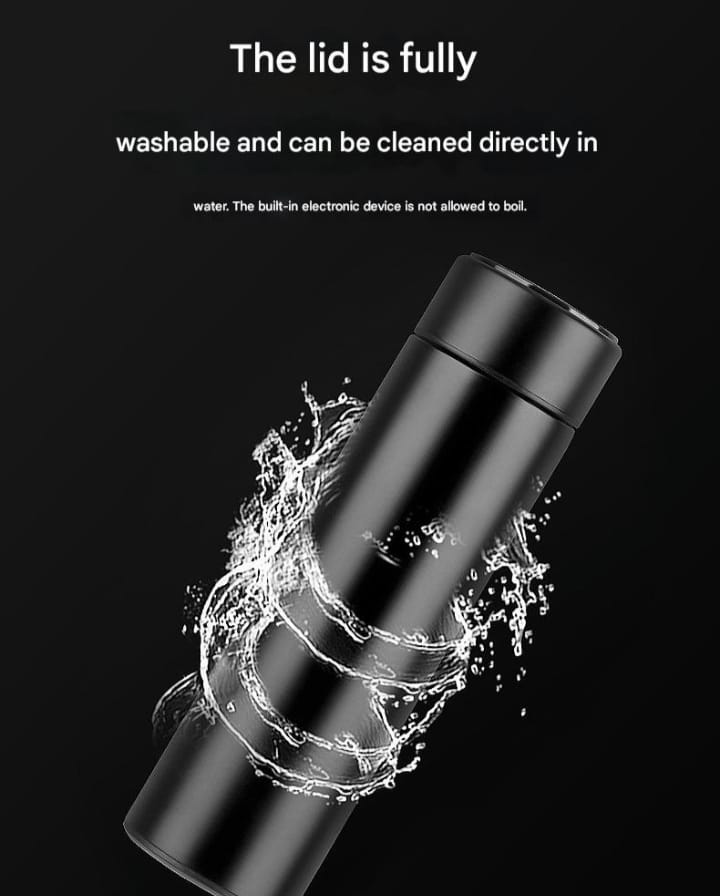 Sleek Stainless Steel Insulated Water Bottle with Temperature Display – 304 Stainless Steel