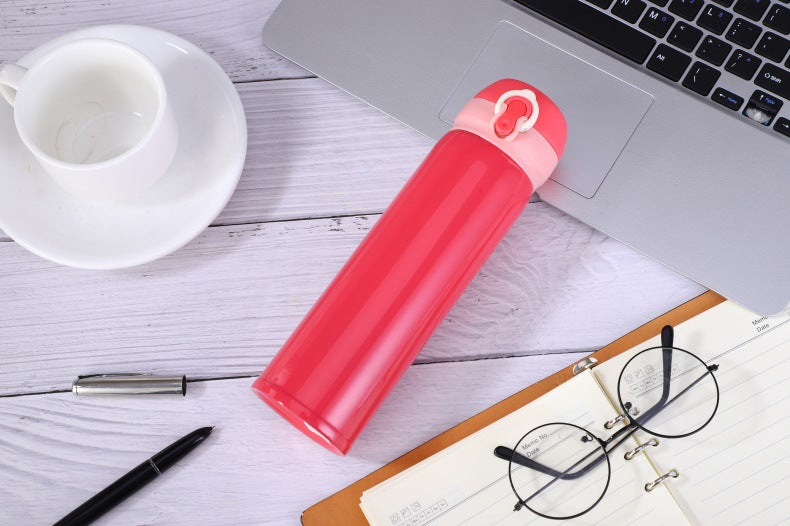 Stainless Steel Vacuum Flask Light Weight Student Thermos Portable Bottle Student Water Cup