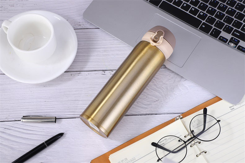 Stainless Steel Vacuum Flask Light Weight Student Thermos Portable Bottle Student Water Cup