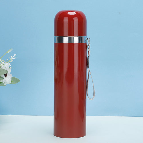 Bullet large capacity sports water bottle fashion 304 stainless steel thermos cup outdoor sports rope water Cup