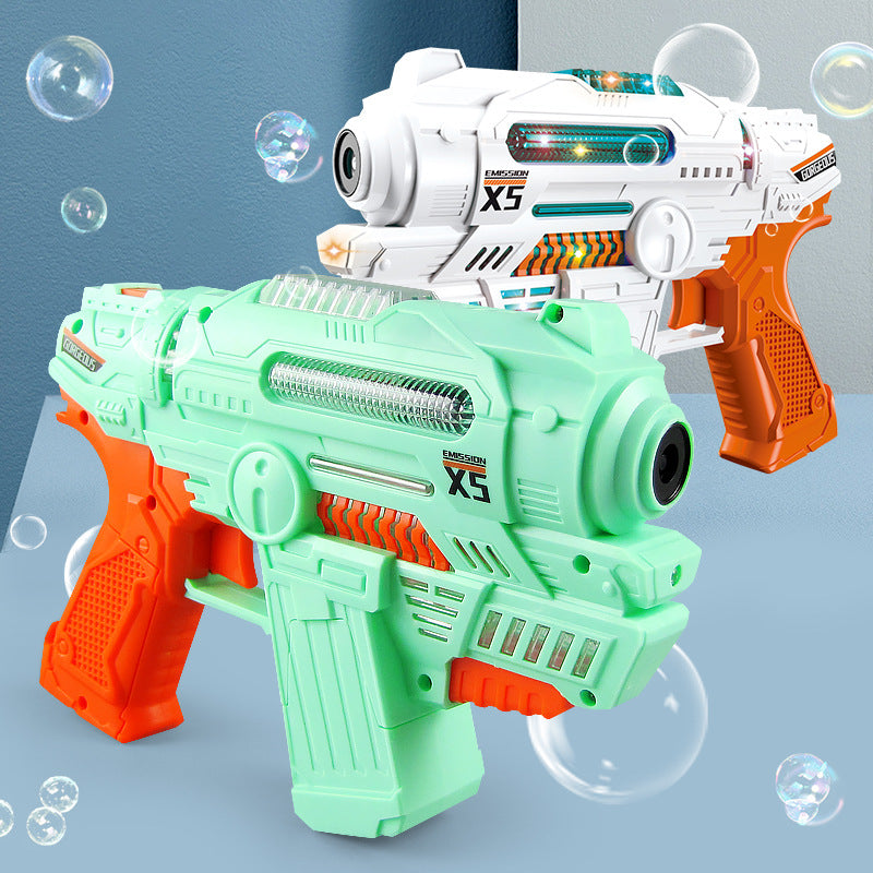✨ Colorful Bubble Machine Gun Toy with Sound & Light – Automatic Bubble Blaster for Kids 🎉
