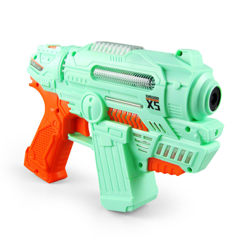 ✨ Colorful Bubble Machine Gun Toy with Sound & Light – Automatic Bubble Blaster for Kids 🎉