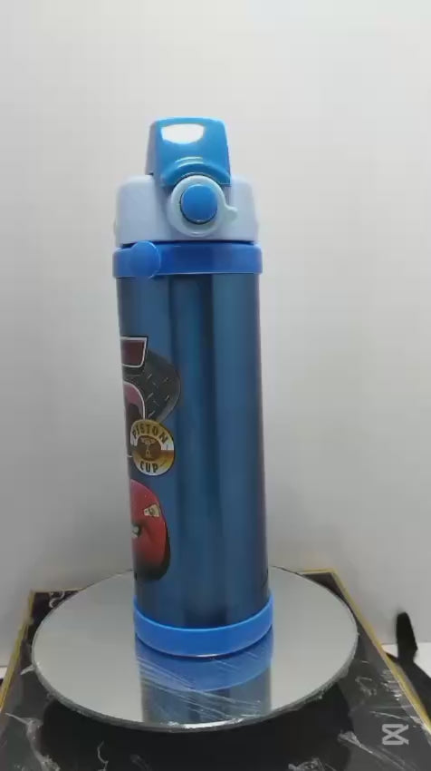 Cartoon Cars Stainless Steel Water Bottle for Kids – 500ml
