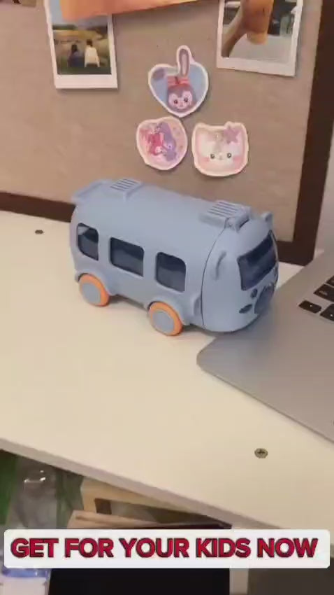 Cartoon Bus Straw Cup Cute Large Capacity Outdoors Car Water Cup Children Drinkware Bounce Straw Kettle